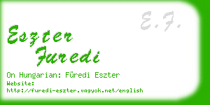 eszter furedi business card